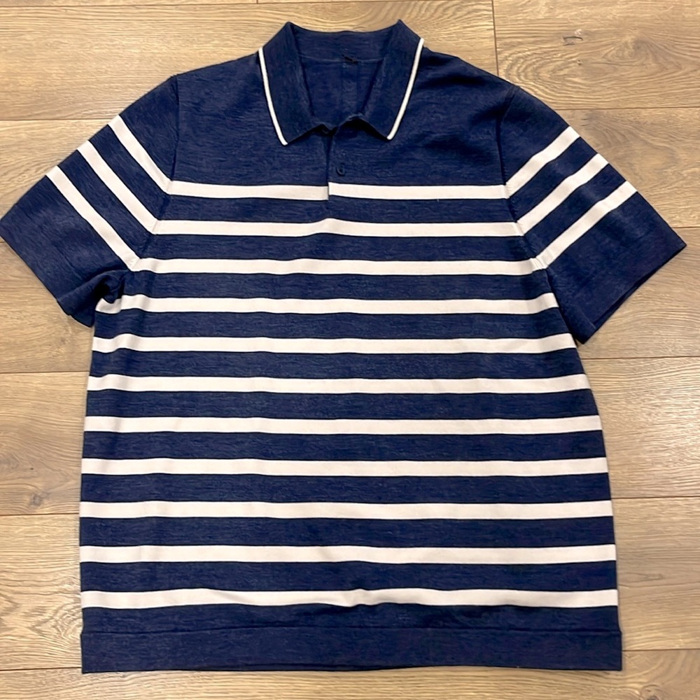 Lululemon New Venture Short-Sleeve Knit Polo Shirt HCLU Bone Men